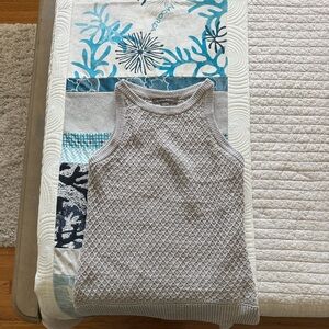 Tommy Bahama Gray Textured Linen Tank Top